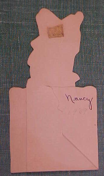 Antique Valentines Card Cowgirl