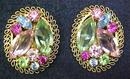 Earring Collection Vintage Rhinestones Signed