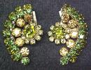 Earring Collection Vintage Rhinestones Signed
