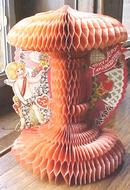 Vintage Valentines Honeycomb 4 Pc Spin Wheel Antique