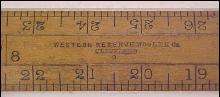 Western Reserve Woolen Fabric Rule Beveled Antique