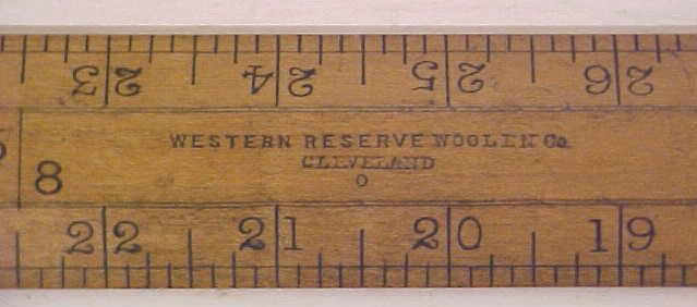 Western Reserve Woolen Fabric Rule Beveled Antique
