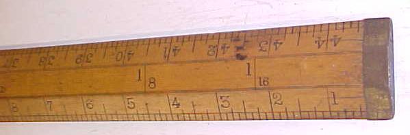 Western Reserve Woolen Fabric Rule Beveled Antique