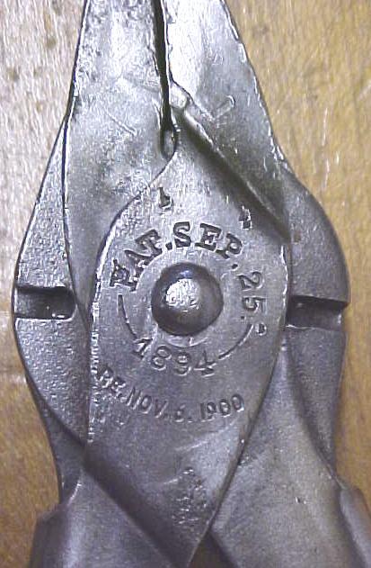 W. Schollhorn Pliers Wire Cutters Pat. 1894 LODI