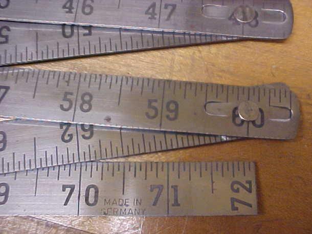 Steel 72 inch Zig-Zag Folding Rule Made in Germany