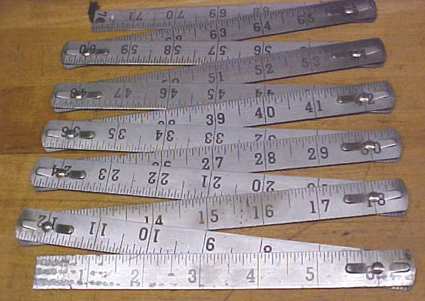 Steel 72 inch Zig-Zag Folding Rule Made in Germany