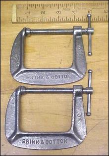 B & C 2.5 inch C-Clamp Pair No. 142-1/2 Brink & Cotton