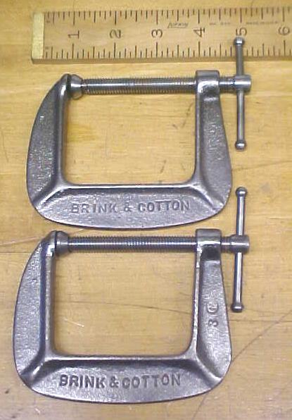 B & C 2.5 inch C-Clamp Pair No. 142-1/2 Brink & Cotton