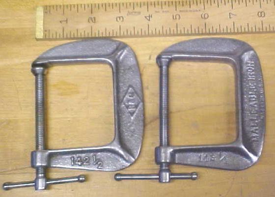 B & C 2.5 inch C-Clamp Pair No. 142-1/2 Brink & Cotton