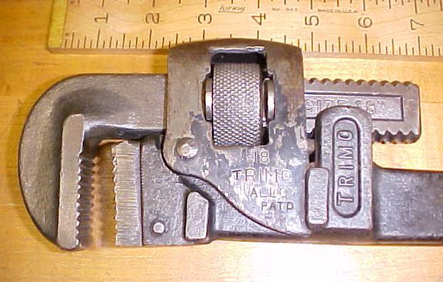 Trimont Pipe Wrench 18 inch Trimo 1918 Patent
