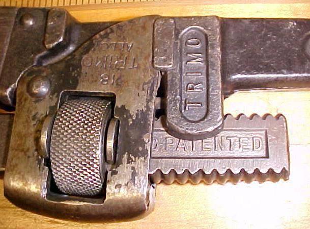 Trimont Pipe Wrench 18 inch Trimo 1918 Patent