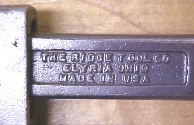 Stillson Pipe Wrench 10 inch Ridge Tool