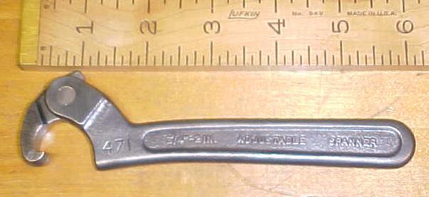 Williams Spanner Wrench No. 471 3/4-2 inch Adjustable