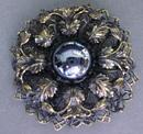 Brooch Pin Unusual Large Ornate Stone