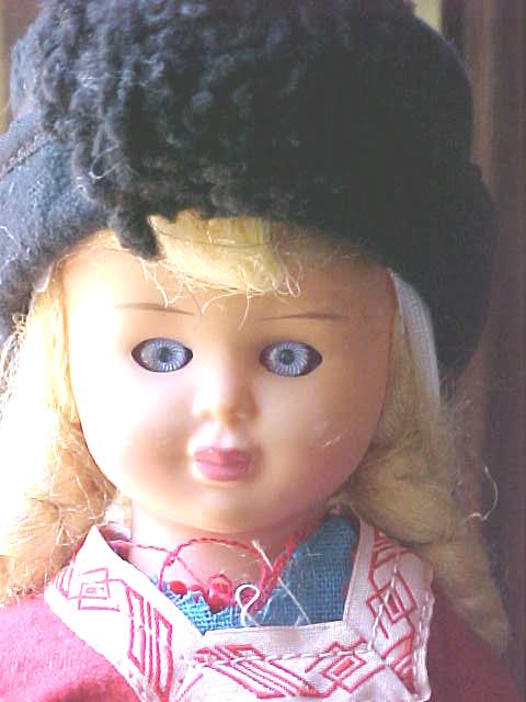 Dutch Doll Hard Plastic Real Wooden Shoes