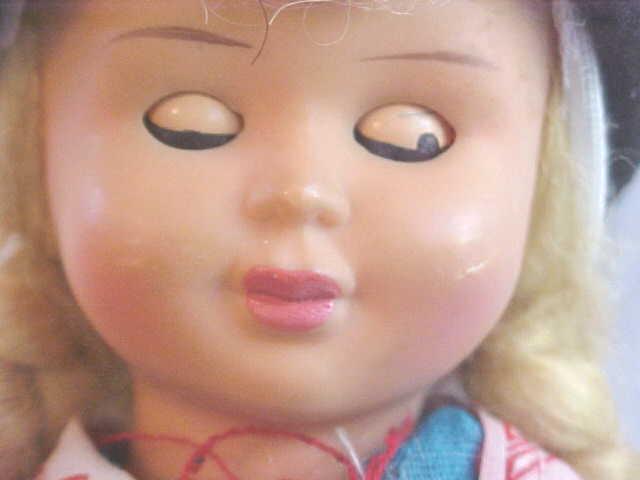 Dutch Doll Hard Plastic Real Wooden Shoes