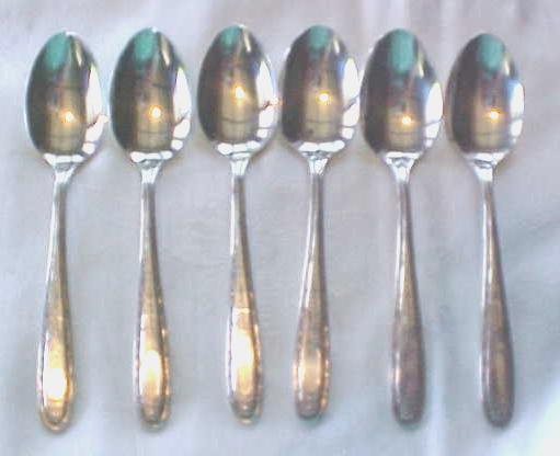 Teaspoons Oneida Glastonbury Queen Bertha 1910 6 PC