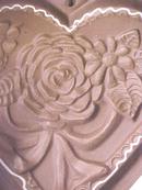 Hartstone Cookie Mold Folk Art Heart Roses