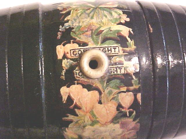 Victorian String Holder Wood Barrel Floral