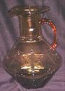 Blenko Pitcher Amber 15 inch Tall Large Hand Blown