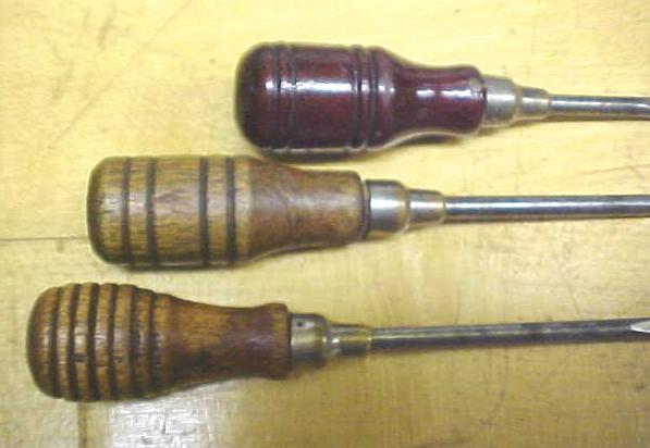 Antique Screwdrivers Miniature Fancy Handles group of 3