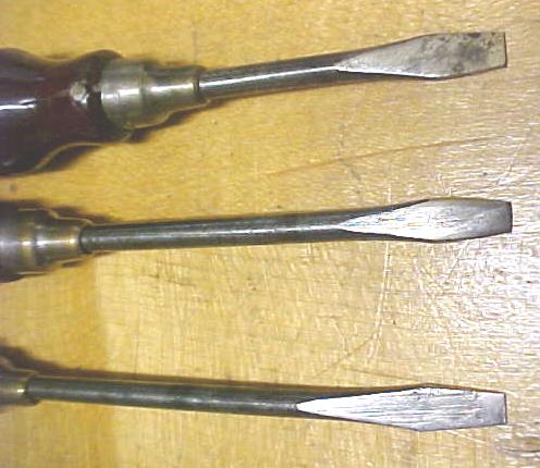 Antique Screwdrivers Miniature Fancy Handles group of 3