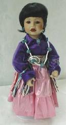 Doll Dressed Up For The PowWow Porcelain