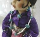 Doll Dressed Up For The PowWow Porcelain