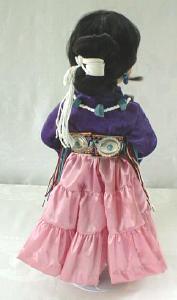 Doll Dressed Up For The PowWow Porcelain