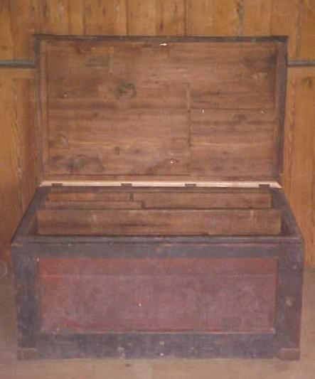 Antique Carpenters Tool Chest Box w/Drawers