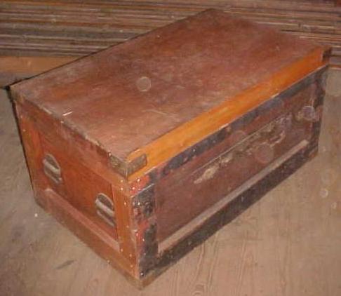 Antique Carpenters Tool Chest Box w/Drawers