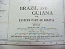 Antique Map Brazil Guiana 1916 Nice Details & Colors