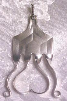Silverplate Pendant Abstract Heart Spoon Jewelry