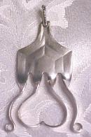 Silverplate Pendant Abstract Heart Spoon Jewelry