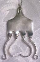 Silverplate Pendant Abstract Heart Spoon Jewelry
