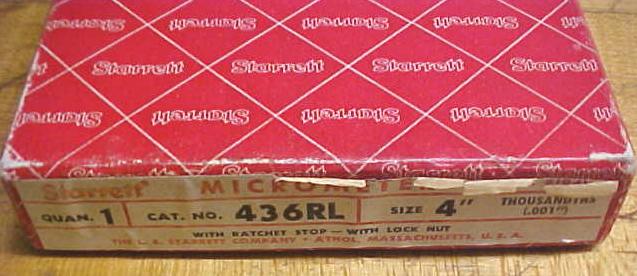 Starrett Outside Micrometer 3-4