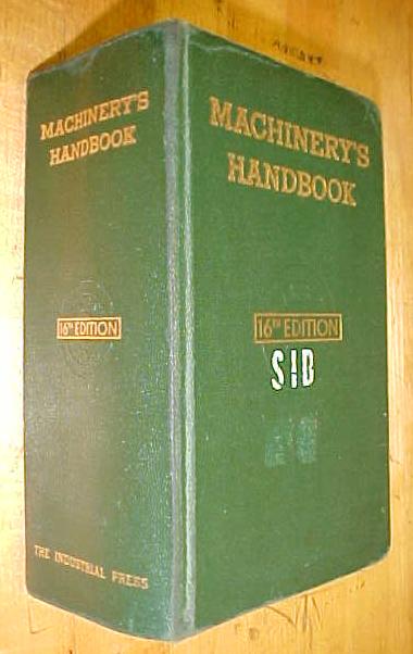 Machinist Machinery's Handbook 1962