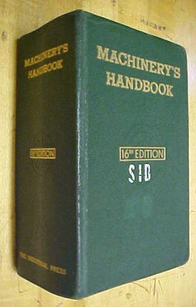 Machinist Machinery's Handbook 1962