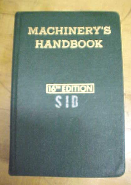 Machinist Machinery's Handbook 1962
