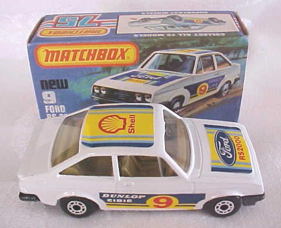 Matchbox No. 9 Ford RS 2000 MIB