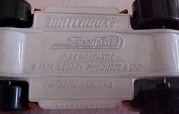 Matchbox No. 34 Vantastic MIB