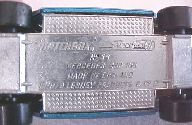 Matchbox No. 56 Mercedes 450 SEL MIB
