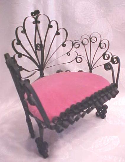 Miniature Settee & Chairs Victorian Doll House 4 PC