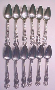 Orange Blossom Teaspoons Rogers Silverplate 1910 12PC