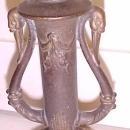 Cast Iron Lamp Base Candlestick Swans