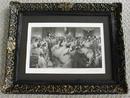 Engraving The Hunt Ball Ornate Frame 1880