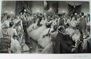 Engraving The Hunt Ball Ornate Frame 1880