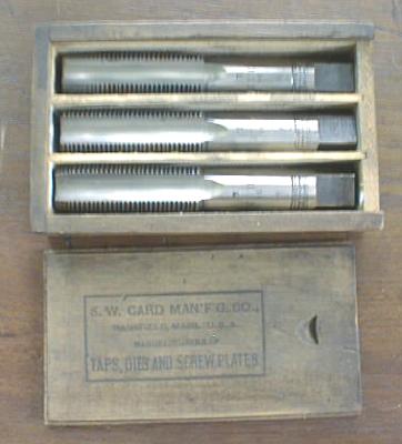 S. W. CARD Taps Boxed Tap Set 7/8