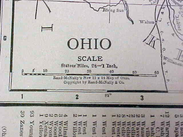 Map Ohio Cincinnati Streets 1917 Rand McNally