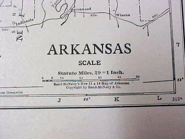 Map Arkansas Kansas City Mo Kansas 1917 Rand McNally